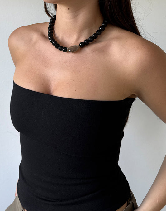 Chunky Nora Necklace / Onyx