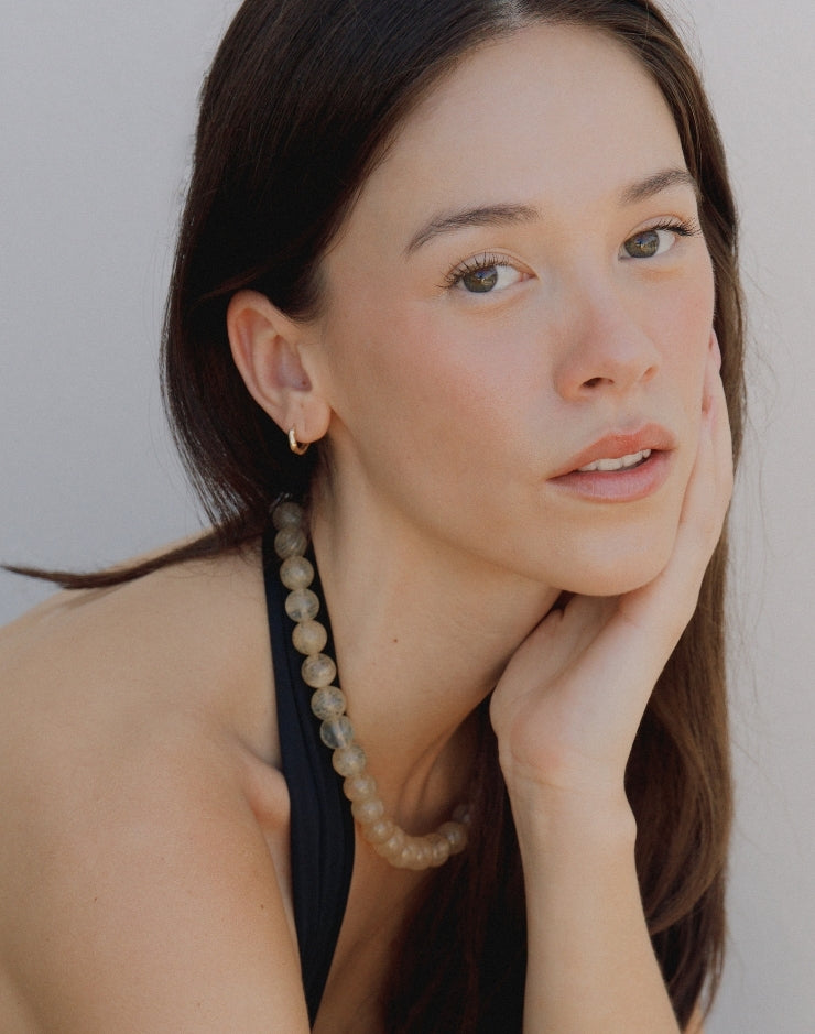 Chunky Leia Necklace / Yellow Citrine