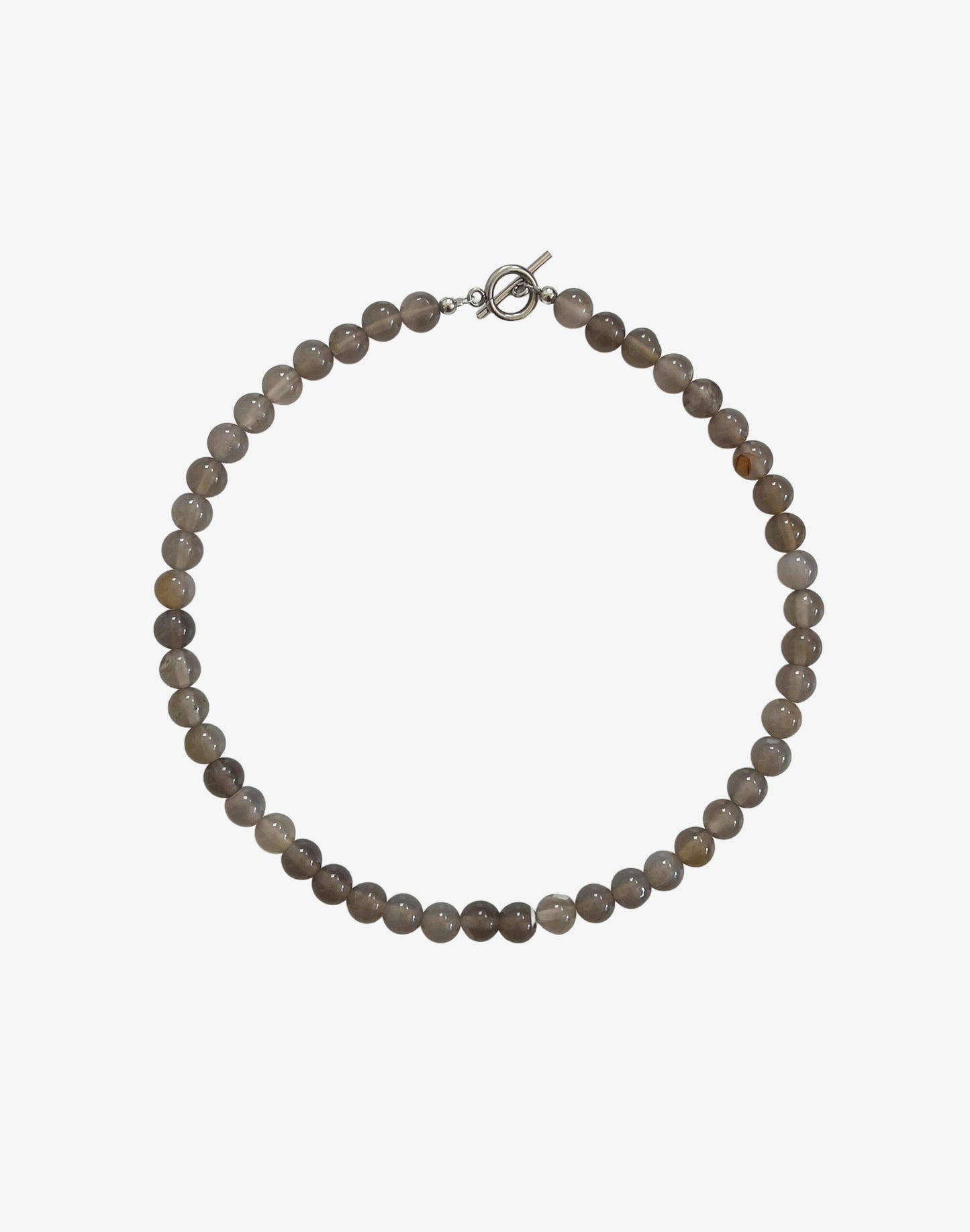 Mini Leia Necklace / Grey Chalcedony