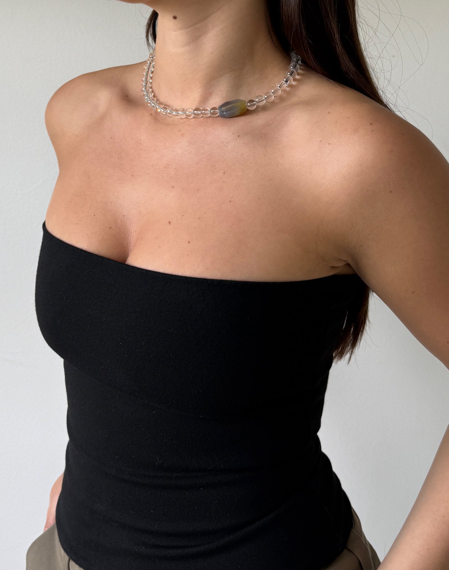 Mini Nora Necklace / Clear Quartz