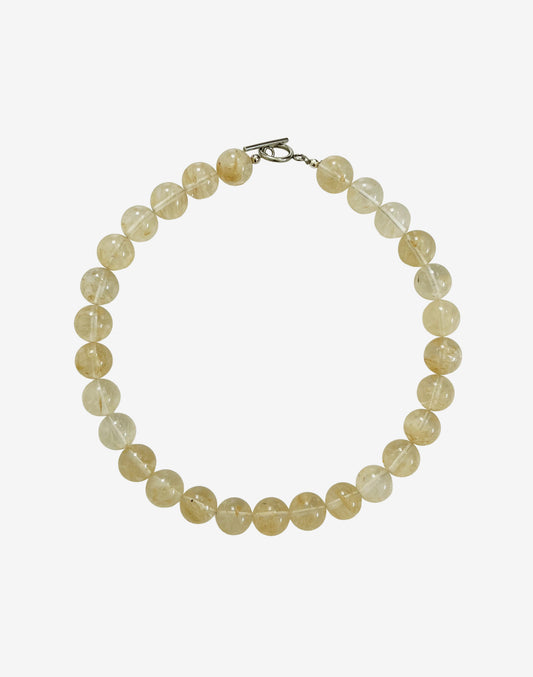 Chunky Leia Necklace / Yellow Citrine